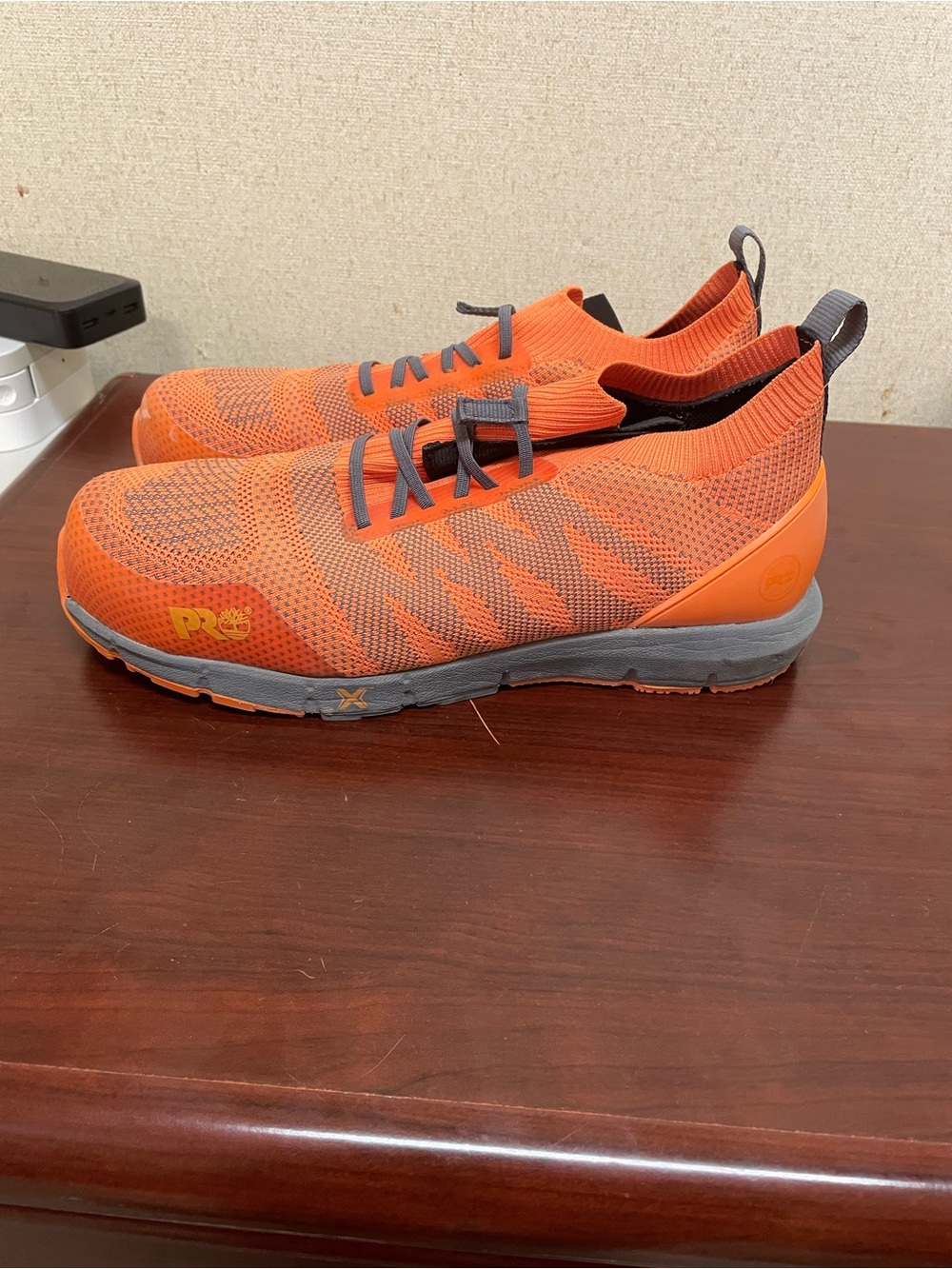 Timberland PRO Radius Knit Steel Toe Work Shoes - Orange size 10.5